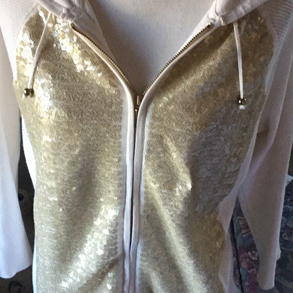 EUC Chico’s Ivory with Sequins Knit Jacket - Picture 2 of 4